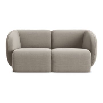 Canapea maro deschis cu tapițerie din catifea 174 cm Lani – Makamii