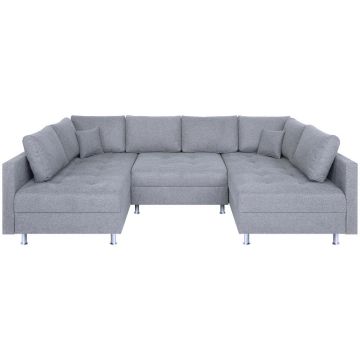 Canapea Modulară, textil, argintiu