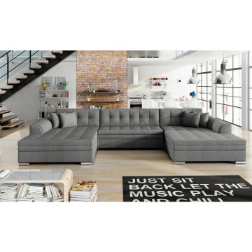 Canapea Modulară, textil, gri