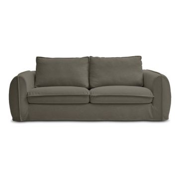 Canapea taupe pentru dormitul zilnic/extensibilă 216 cm Archimede – Bobochic Paris