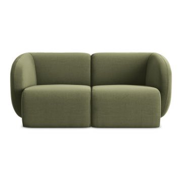 Canapea verde cu tapițerie din catifea 174 cm Lani – Makamii