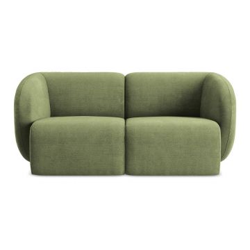 Canapea verde cu tapițerie din chenille 174 cm Lani – Makamii