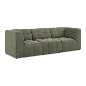 Canapea verde cu tapițerie din țesătură bouclé 255 cm Aloha – Makamii