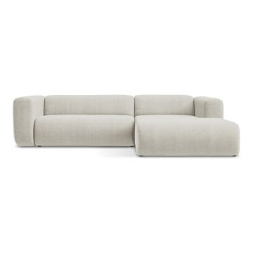 Colțar bej (cu colț pe partea dreaptă/cu șezlong) Ekahi – Makamii