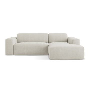 Colțar bej (cu colț pe partea dreaptă/cu șezlong) Keli – Makamii