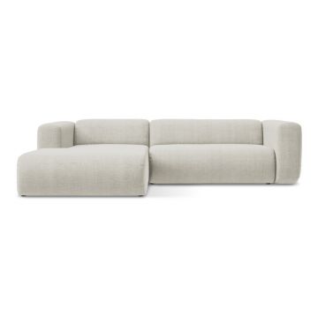 Colțar bej (cu colț pe partea stângă/cu șezlong) Ekahi – Makamii