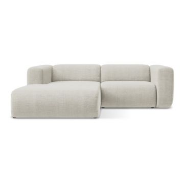 Colțar bej (cu colț pe partea stângă/cu șezlong) Ekahi – Makamii