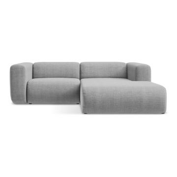 Colțar gri deschis (cu colț pe partea dreaptă/cu șezlong) Ekahi – Makamii