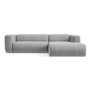 Colțar gri deschis (cu colț pe partea dreaptă/cu șezlong) Ekahi – Makamii