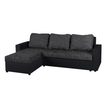 Colțar, textil, material pe bază de lemn, negru