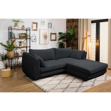 Colțar, textil, negru