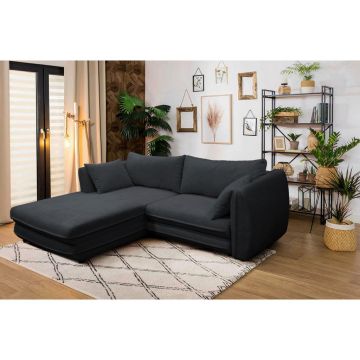 Colțar, textil, negru