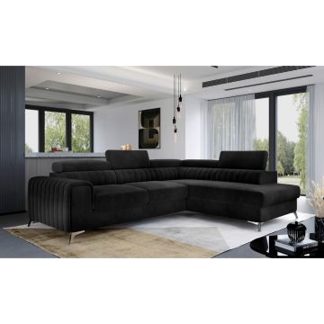 Colțar, textil, negru