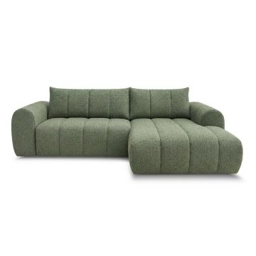 Colțar verde (cu colț pe partea dreaptă/cu șezlong) Nesty – Bobochic Paris