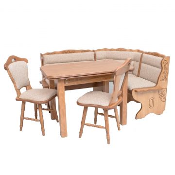 Coltar Bucatarie Spandau - Set Compact cu Masa Extensibila si Scaune