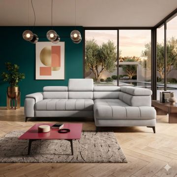 Coltar CHIVAS - 278x197x98 cm, materiale personalizabile gama Premium, cu reglaj electric si tetiere reglabile