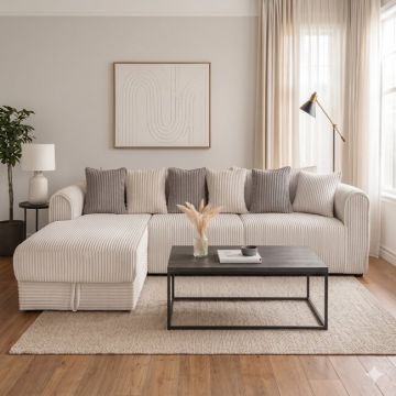 Coltar extensibil Diana - 345X290, suprafata de dormit 180x200 cm, culoare personalizabila