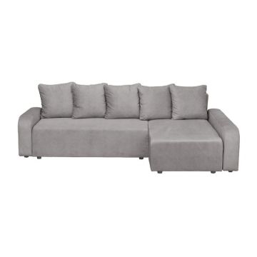Coltar extensibil RIO, cu arcuri si lada depozitare, colt interschimbabil, cappuccino, 235x140x83 cm