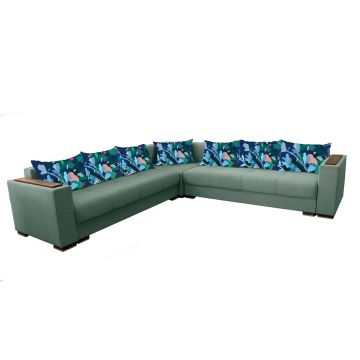 Coltar living extensibil Solis Max 3 + 3 verde N34