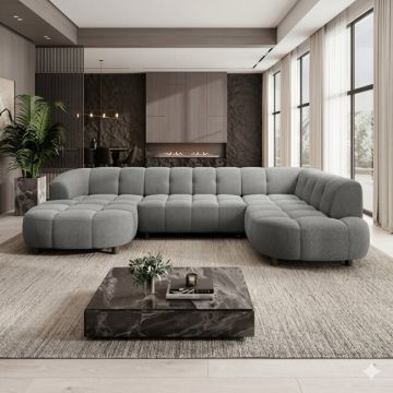 Coltar VELPA XL, 355X205X79 cm, culoare personalizabila si cu reglaj electric