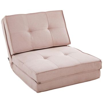 Fotoliu Extensibil, textil, roz