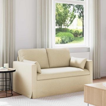 vidaXL Canapea Crem 139 x 78 x 80 cm țesătură