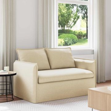 vidaXL Canapea Crem 156 x 82 x 85 cm țesătură