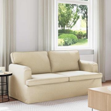 vidaXL Canapea Crem 162 x 80 x 85 cm țesătură