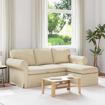 vidaXL Canapea Crem 195 x 138 x 80 cm țesătură