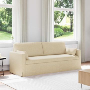 vidaXL Canapea Crem 198 x 78 x 80 cm țesătură