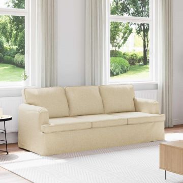 vidaXL Canapea Crem 201 x 80 x 85 cm țesătură