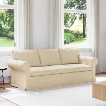 vidaXL Canapea Crem 215 x 82 x 80 cm țesătură