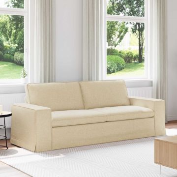 vidaXL Canapea Crem 222 x 80 x 82 cm țesătură