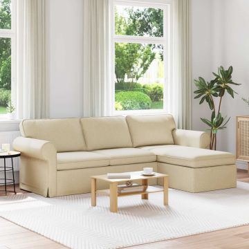 vidaXL Canapea Crem 245 x 138 x 80 cm țesătură