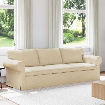 vidaXL Canapea Crem 245 x 82 x 80 cm țesătură