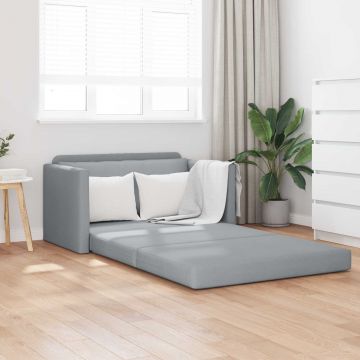 vidaXL Canapea extensibilă cu 2 locuri pliabilă Gri deschis