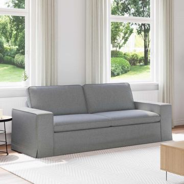 vidaXL Canapea Gri deschis 222 x 80 x 82 cm țesătură