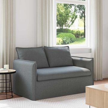 vidaXL Canapea Gri închis 136 x 82 x 85 cm țesătură