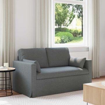 vidaXL Canapea Gri închis 139 x 78 x 80 cm țesătură