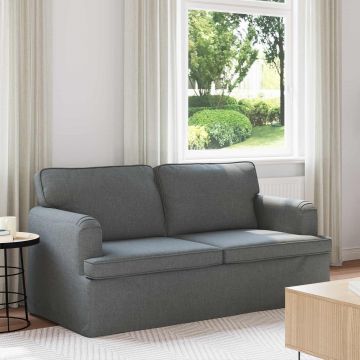 vidaXL Canapea Gri închis 162 x 80 x 85 cm țesătură