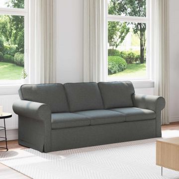 vidaXL Canapea Gri închis 215 x 82 x 80 cm țesătură