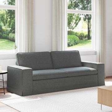 vidaXL Canapea Gri închis 222 x 80 x 82 cm țesătură