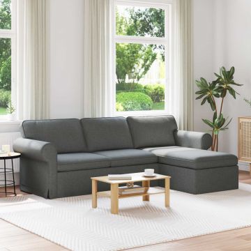 vidaXL Canapea Gri închis 245 x 138 x 80 cm țesătură