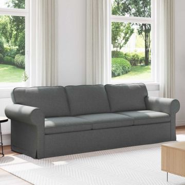 vidaXL Canapea Gri închis 245 x 82 x 80 cm țesătură