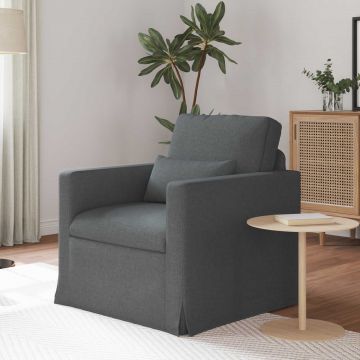 vidaXL Canapea Gri închis 78 x 78 x 80 cm țesătură