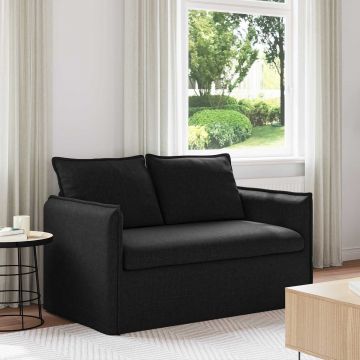 vidaXL Canapea Negru 136 x 82 x 85 cm țesătură