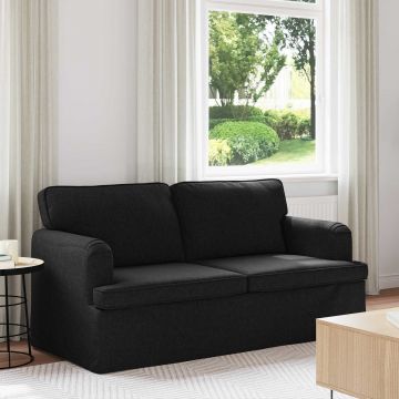 vidaXL Canapea Negru 162 x 80 x 85 cm țesătură