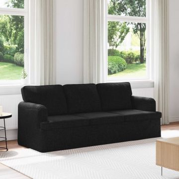 vidaXL Canapea Negru 201 x 80 x 85 cm țesătură