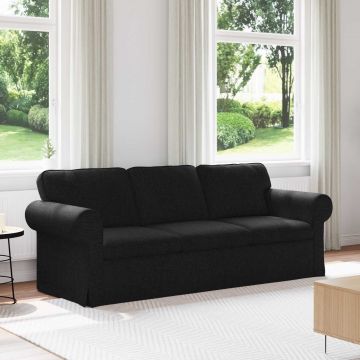 vidaXL Canapea Negru 215 x 82 x 80 cm țesătură