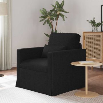vidaXL Canapea Negru 78 x 78 x 80 cm țesătură